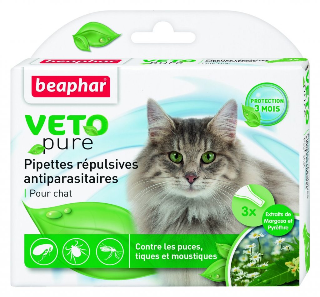 antipuces pour chat naturel beaphar en pipettes