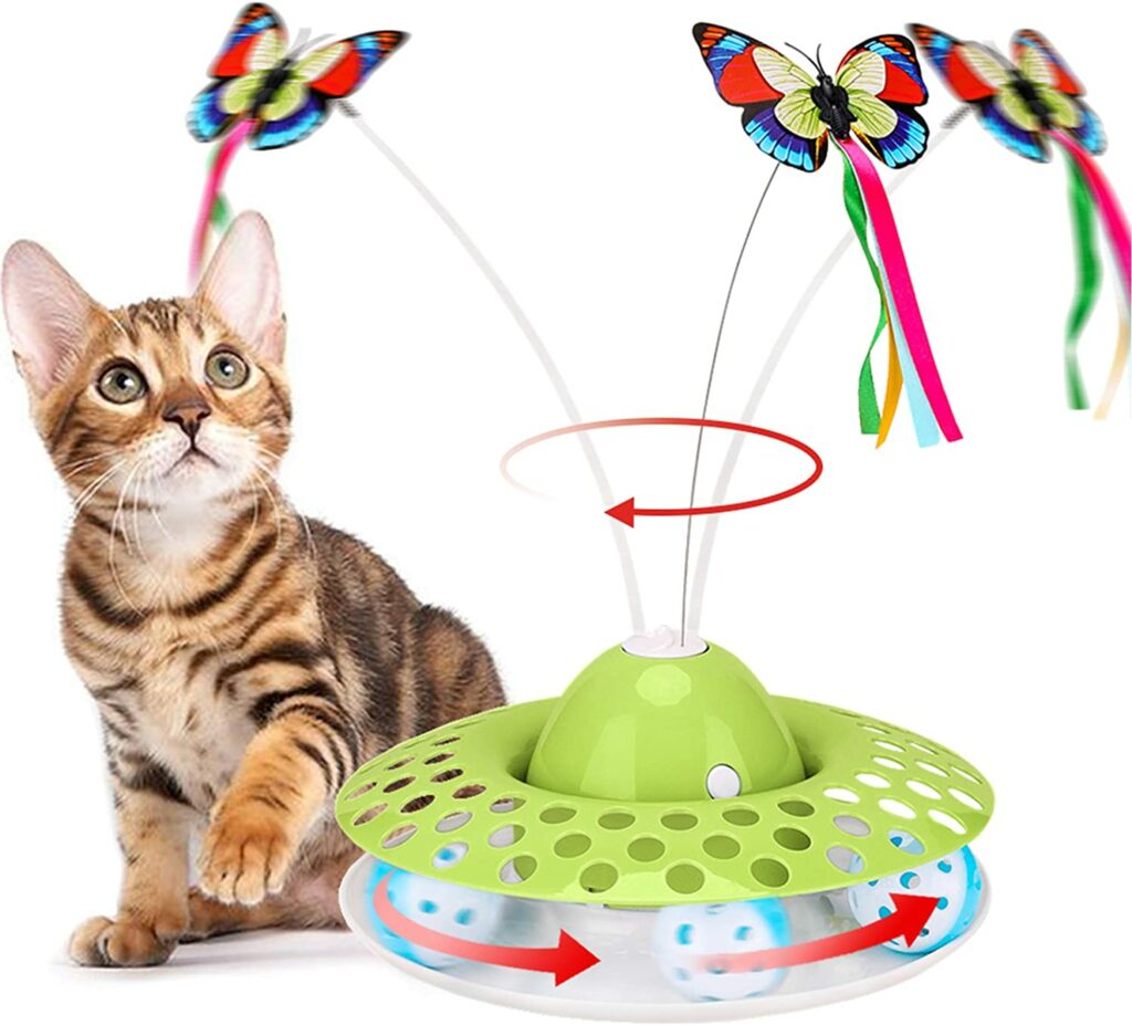 Le jouet papillon pour chat